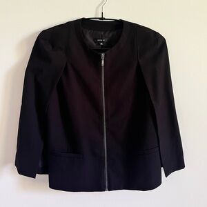 DREW Black Zip-Front Women's Blazer